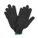 Garden gloves, x/b, knitting grade 7, 3 threads, size 9, without coating, black