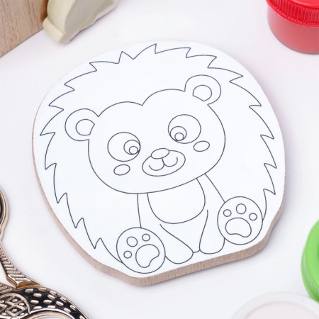 Painting-Magnet "Hedgehog", reusable, 8x6.5 cm-1