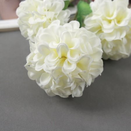 Artificial flowers "Hydrangea luxury bush" 64 cm, white-1
