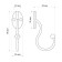 Hook furniture tundra TKO019, one -rod, bronze