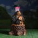 Garden Light "Three Hedgehogs on a Stroke with a Lantern" 34x26cm