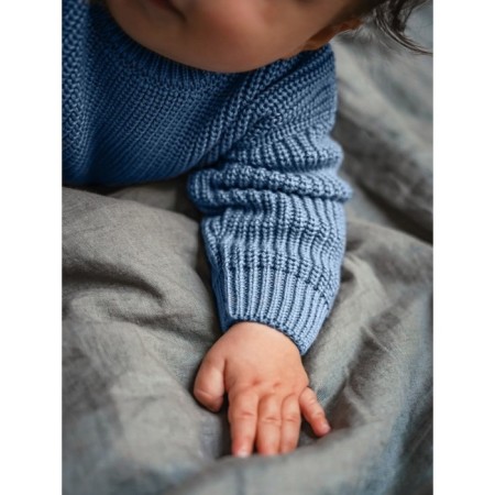 Sweater Knitted Children's Amarobaby Pure Love Buddy, height 74 cm, blue color-7