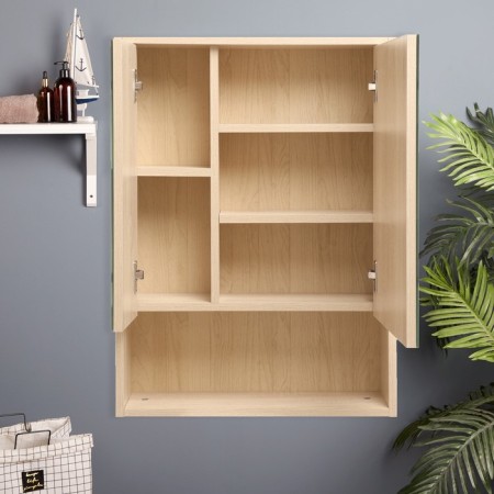 Bathroom mirror "Valencia 55", the oak tree is light, 55 x 75 x 17 cm-3