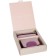 Gift set, wallet 10x10.5x3.5cm /Key of 14x5x4.5cm, lilac color