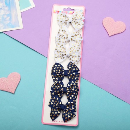 Hair clamp "Bow" rhombics, 4 cm, mix-2