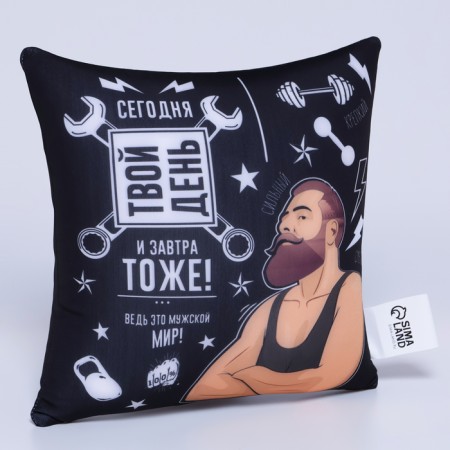Antistress pillow decorative "Your day!" 25x25 cm-1