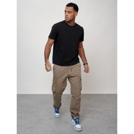 Cargo jeans men, size 44-46, beige color-7