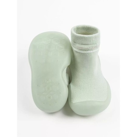Boots-knees children's First STEP with a breathing sole, size 24, color green-3