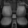 Auto-Chekhls for Citroen C4 Picasso 2 since 2013-2016, Mikroven, perforation, eco-leather, dark gray color