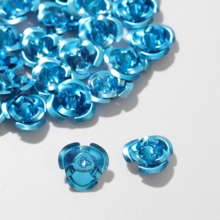 Busina "Rose", set of 30 pcs., 12 mm, blue color-1