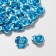 Busina "Rose", set of 30 pcs., 12 mm, blue color