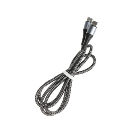 Type-C cable-Type-C, 3 A, 66 W, fast charging, fabric braid, 1 meter, gray-2