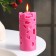 Aromatic decorative candle "openwork", pink, 6x12 cm, peony