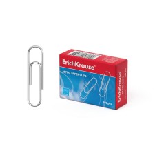 Office paper clips 28 mm, 100 pcs, Erichkrause, without coating