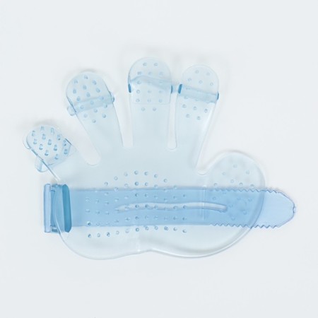 Rubber massage brush on hand, blue-5