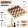 Wooden chess 29 x 29 cm, king H-5.5 cm, pawn H-3 cm