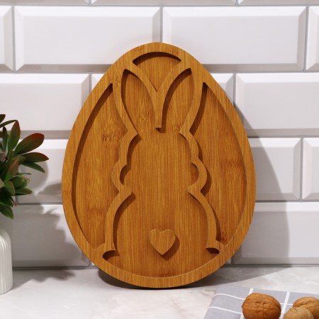 Menzhitsa, set of 2 pcs., Tree “Dishes: Easter animals”, hare 30x24 cm, chicken 30x24 cm.-3