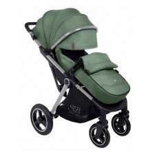 Walking stroller Sweet Baby Compatto, Silver Green color