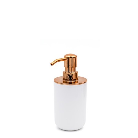Alba liquid soap dispenser, white/copper color
