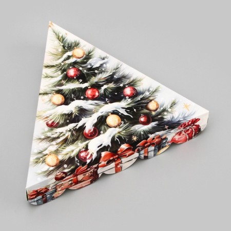 Bearbox, confectionery packaging, "New Year tree", 18 x 18 x 4 cm, New Year-2