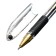 Ballic Handle Erichkrause L-30, Gold Stick & Grip Classic, needle node 0.7 mm, black, rubber holder, super soft letter