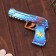 Wooden souvenir "Pistol-Ruskitop" blue