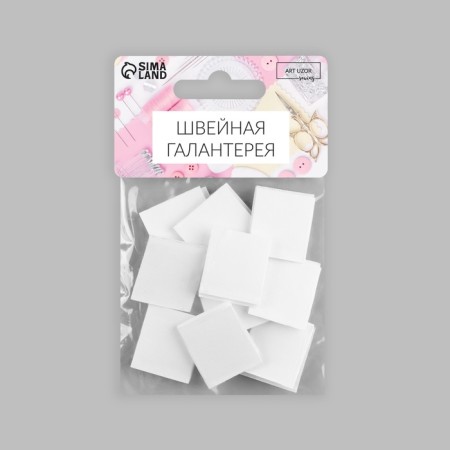 A glue -based Velcro set, 2 × 2 cm, 10 pcs, white color-8