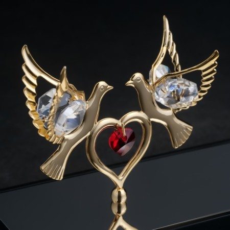 Pen on the stand "Pigeons", 16 × 6 × 19 cm, with crystals-6