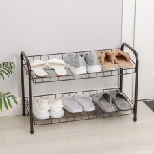 Shoe shelf collapsible, 2 tiers, 68 × 28 × 44 cm, color copper antik