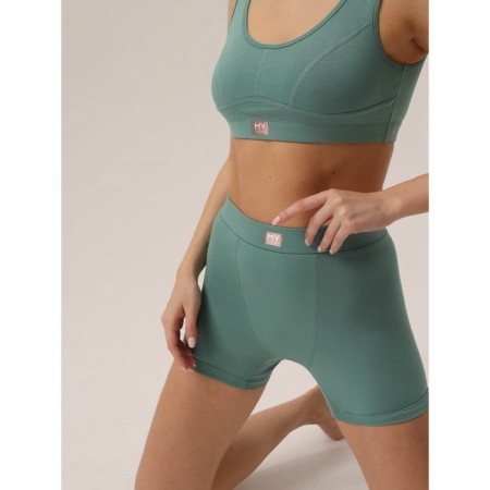 Top female supporting on the wide straps of Mirey, size 46, green color-1