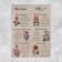 Stickers for the diary "Botanika", tracing paper, 13 x 18 cm