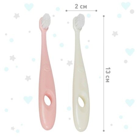 Baby toothbrush with soft bristles, nylon, mix for girls-2