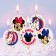 Candle for the cake "Happy Birthday!", 5 pieces, Minnie Mouse and unicorn