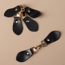 Cleaner fastener 15.5 × 3 cm, 3 pcs, black/gold color