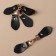 Cleaner fastener 15.5 × 3 cm, 3 pcs, black/gold color