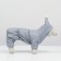 Winter overalls for animals, fleece, l (ds 28-30 cm, og 40-44 cm, ok 32 cm), gray