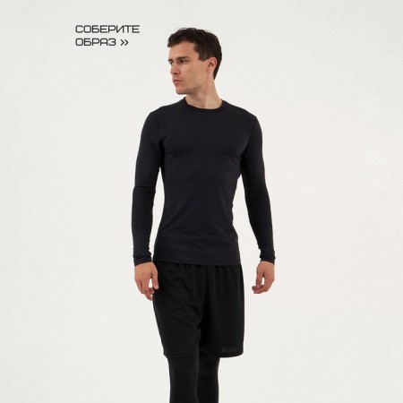 Rashgard male with DL. sleeve, basic, size m (48), black color-7