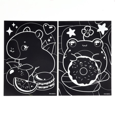 Engraving "Milot" with a color effect, set 2 pcs, stack-2