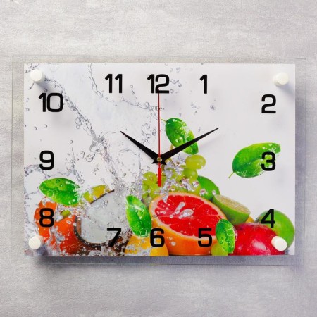 Wall clock: kitchen, "citrus", silent, 25 x 35 cm