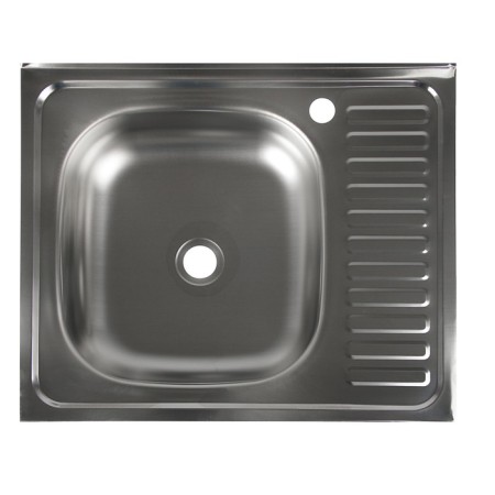 Kitchen sink "Vladiks", invoice, without siphon, 60x50 cm, left, stainless steel 0.4 mm