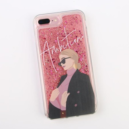 IPhone 7.8 Plus phone case with sparkles inside Ambition, 7.7 × 15.8 cm-1