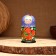 Matryoshka 5-doll "festive purple" with God's cow 10-11 cm