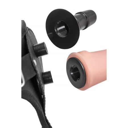 Panties for strapon Realstick Strap-on Emery with tpr nozzle, eco-leather, black color-8