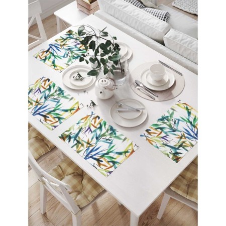 A set of napkins for setting the table "Paints of leaves", rectangular, size 32x46 cm, 4 pcs