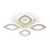 LED ceiling LED with Ambrella Light, Original, FA8841, 4XLED, 80 W, 6000LUM, 3000-6400K, white color, white