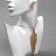 Set 2 objects: earrings, pendant "waterfall" square, white color in gold