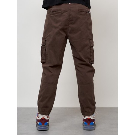 Cargo jeans men, size 54, brown color-3