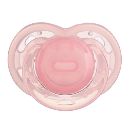 Nipple is an orthodotynic dummy, with a cap, +12 months, pink-1