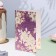 Postcard "Congratulations!" Congrev, embossing, white flowers, purple background, 12.5x19.4 cm