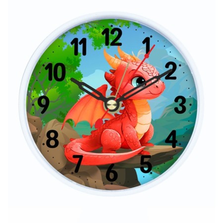Clock - alarm clock "Dragon", discrete move, dial d -8 cm, 9.5 x 9.5 cm, aa-3